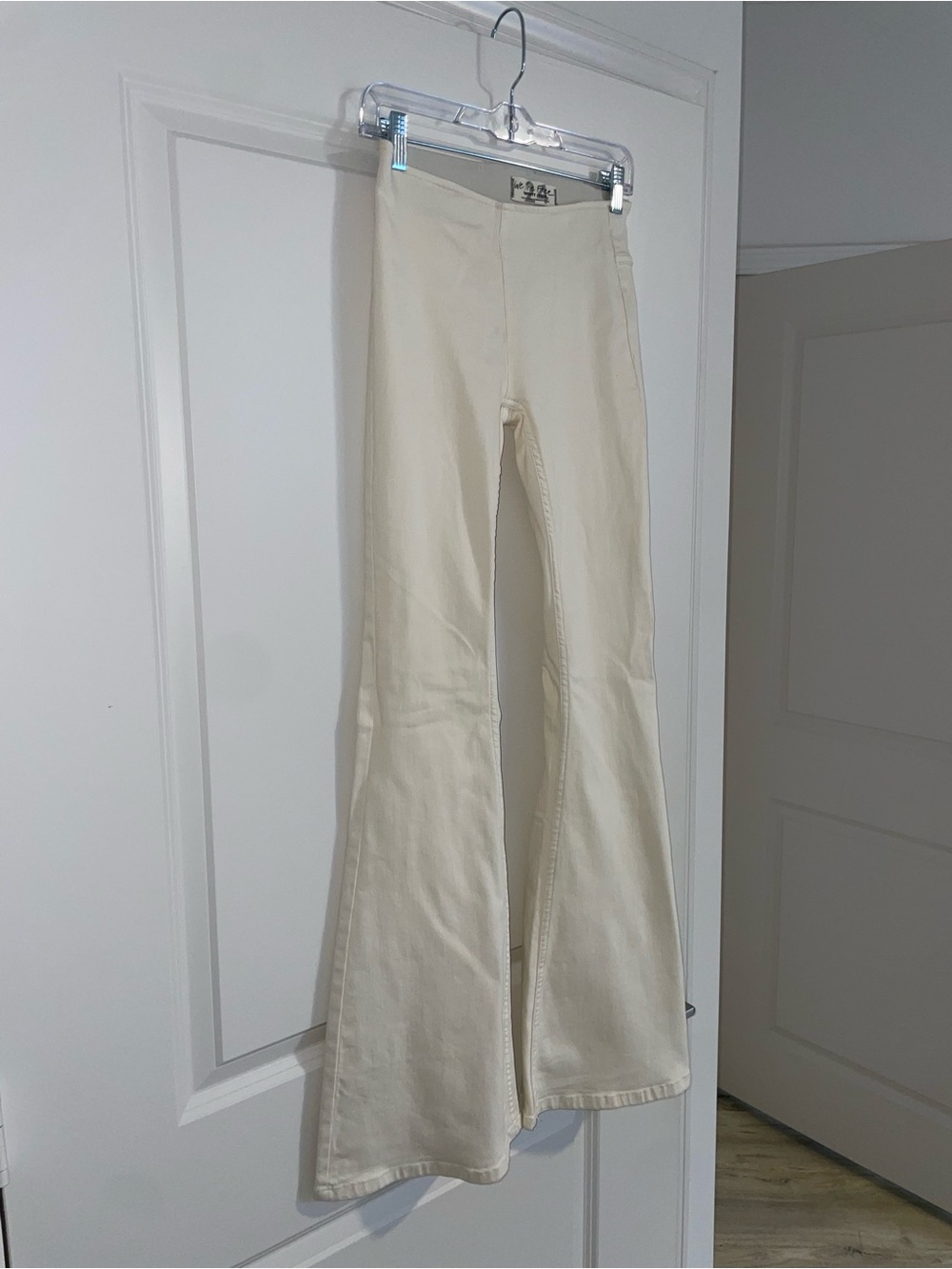 Free People Cream Flare Jeans - Classic High-Rise Style